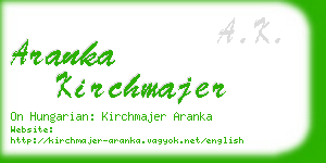aranka kirchmajer business card